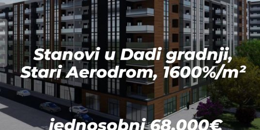 Jednosobni i dvosobni, Stari Aerodrom, 1600€/m²